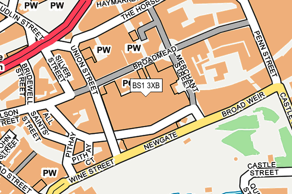 BS1 3XB map - OS OpenMap – Local (Ordnance Survey)