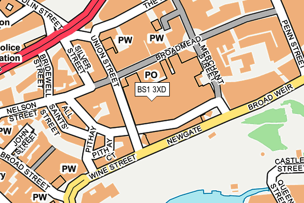 BS1 3XD map - OS OpenMap – Local (Ordnance Survey)