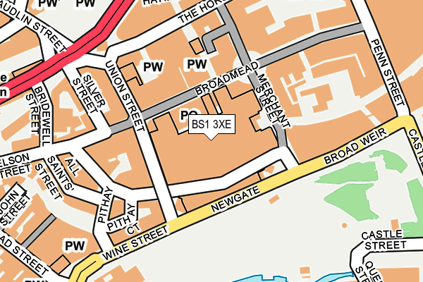 BS1 3XE map - OS OpenMap – Local (Ordnance Survey)