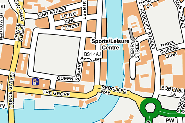 BS1 4AJ map - OS OpenMap – Local (Ordnance Survey)