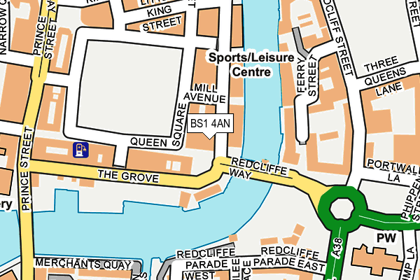 BS1 4AN map - OS OpenMap – Local (Ordnance Survey)