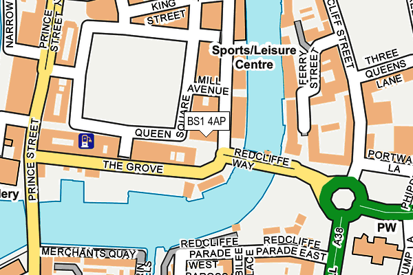 BS1 4AP map - OS OpenMap – Local (Ordnance Survey)