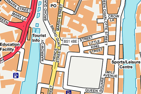 BS1 4BE map - OS OpenMap – Local (Ordnance Survey)
