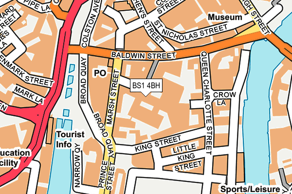 BS1 4BH map - OS OpenMap – Local (Ordnance Survey)