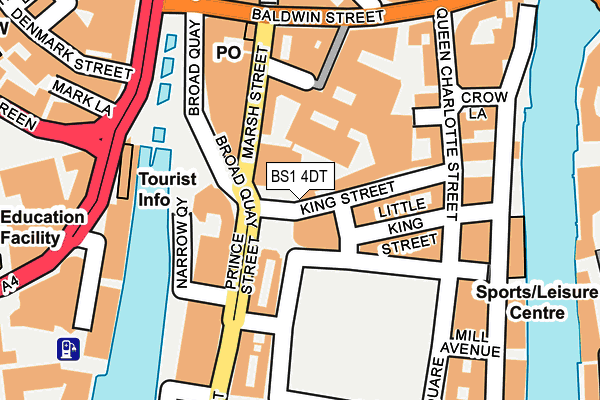 BS1 4DT map - OS OpenMap – Local (Ordnance Survey)