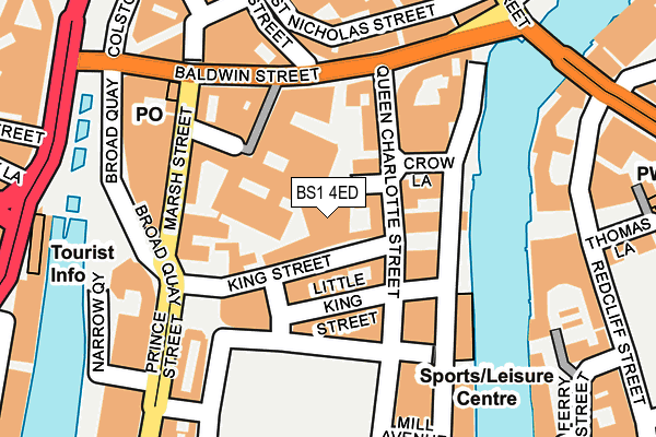 BS1 4ED map - OS OpenMap – Local (Ordnance Survey)