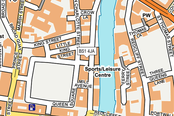 BS1 4JA map - OS OpenMap – Local (Ordnance Survey)
