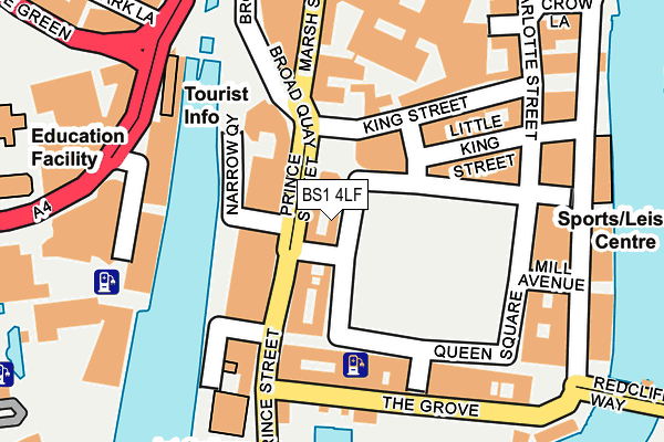 BS1 4LF map - OS OpenMap – Local (Ordnance Survey)