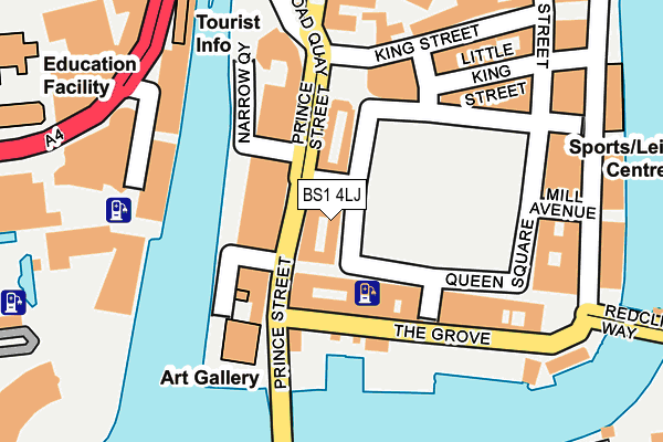 BS1 4LJ map - OS OpenMap – Local (Ordnance Survey)