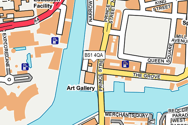 BS1 4QA map - OS OpenMap – Local (Ordnance Survey)