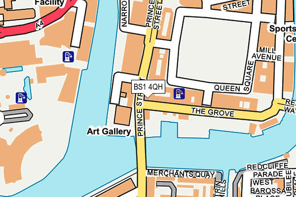 BS1 4QH map - OS OpenMap – Local (Ordnance Survey)