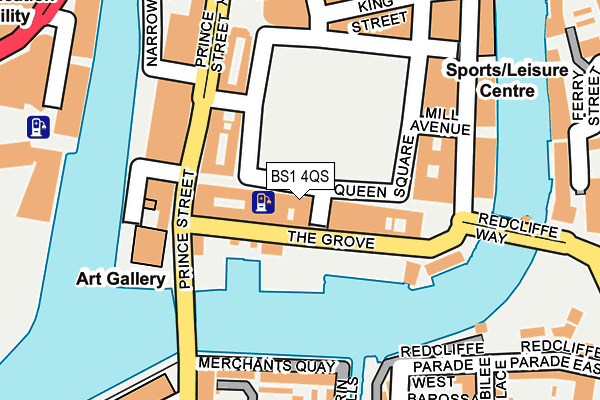 BS1 4QS map - OS OpenMap – Local (Ordnance Survey)