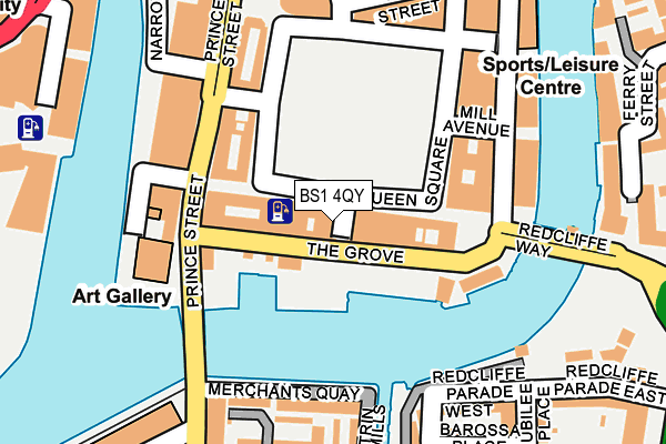 BS1 4QY map - OS OpenMap – Local (Ordnance Survey)
