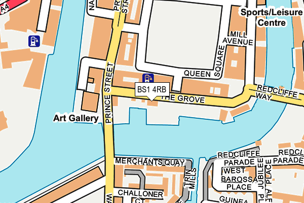 BS1 4RB map - OS OpenMap – Local (Ordnance Survey)