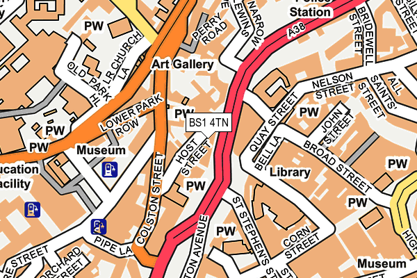 BS1 4TN map - OS OpenMap – Local (Ordnance Survey)