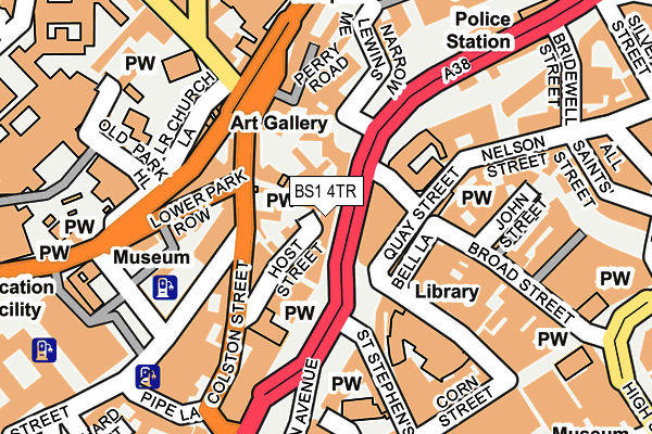 BS1 4TR map - OS OpenMap – Local (Ordnance Survey)
