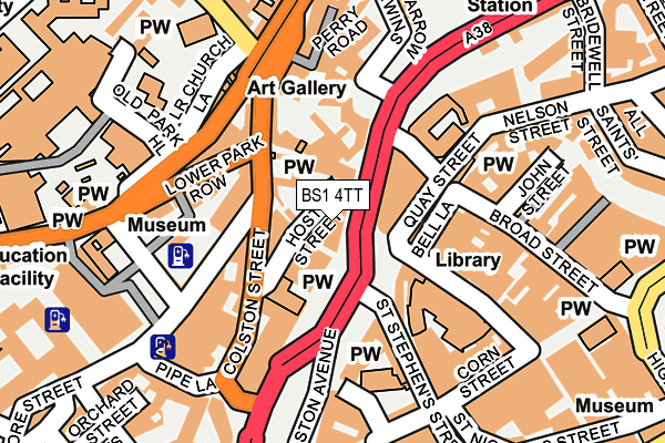BS1 4TT map - OS OpenMap – Local (Ordnance Survey)