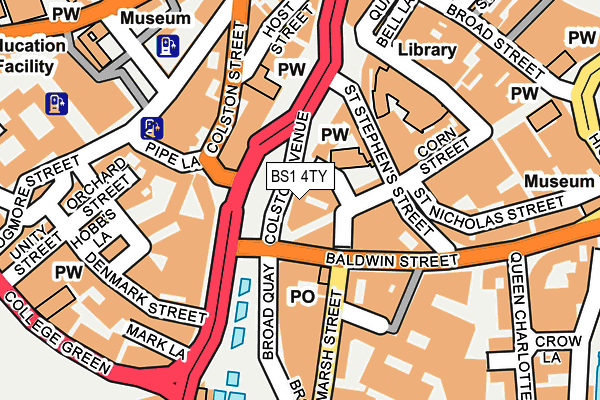 BS1 4TY map - OS OpenMap – Local (Ordnance Survey)