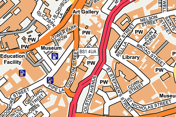 BS1 4UA map - OS OpenMap – Local (Ordnance Survey)