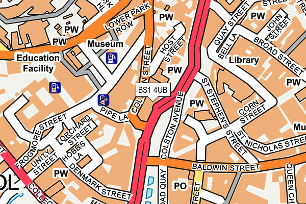 BS1 4UB map - OS OpenMap – Local (Ordnance Survey)