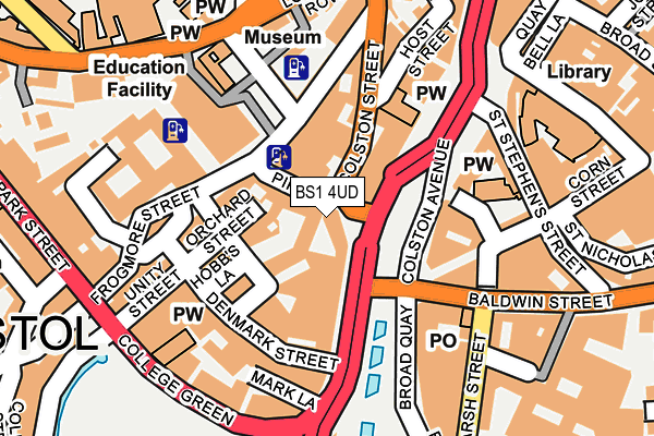 BS1 4UD map - OS OpenMap – Local (Ordnance Survey)