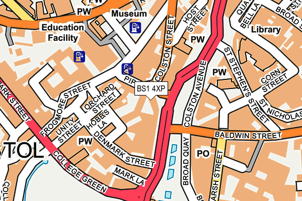 BS1 4XP map - OS OpenMap – Local (Ordnance Survey)