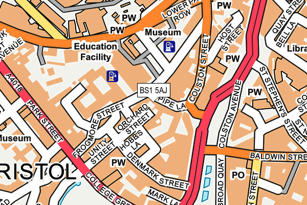 BS1 5AJ map - OS OpenMap – Local (Ordnance Survey)
