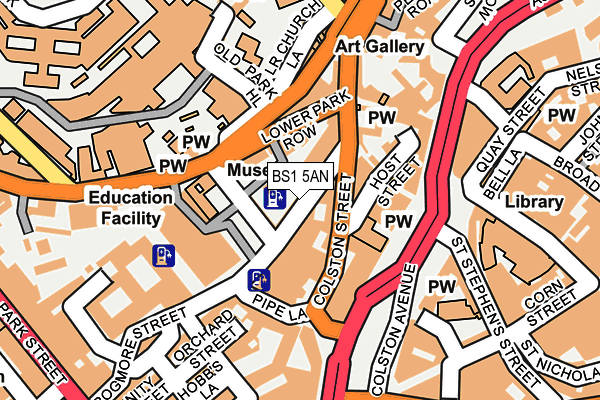 BS1 5AN map - OS OpenMap – Local (Ordnance Survey)