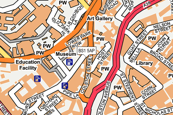 BS1 5AP map - OS OpenMap – Local (Ordnance Survey)