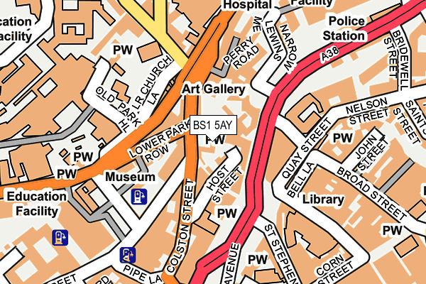 BS1 5AY map - OS OpenMap – Local (Ordnance Survey)