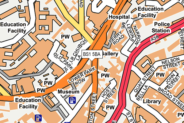 BS1 5BA map - OS OpenMap – Local (Ordnance Survey)