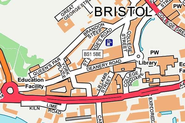 BS1 5BE map - OS OpenMap – Local (Ordnance Survey)