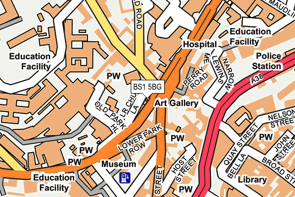 BS1 5BG map - OS OpenMap – Local (Ordnance Survey)