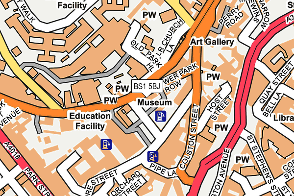 BS1 5BJ map - OS OpenMap – Local (Ordnance Survey)