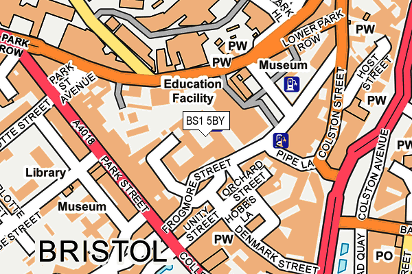 BS1 5BY map - OS OpenMap – Local (Ordnance Survey)