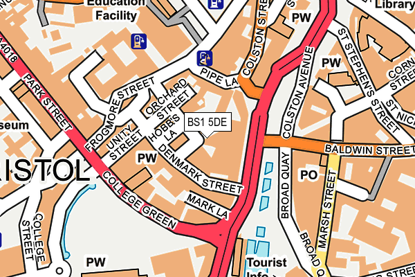 BS1 5DE map - OS OpenMap – Local (Ordnance Survey)