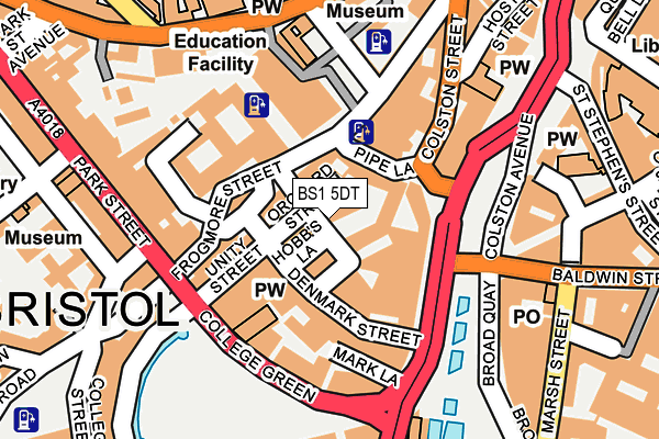 BS1 5DT map - OS OpenMap – Local (Ordnance Survey)