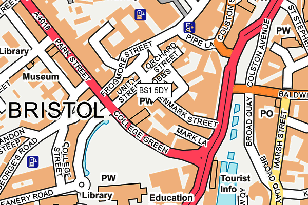 BS1 5DY map - OS OpenMap – Local (Ordnance Survey)