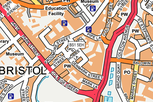 BS1 5EH map - OS OpenMap – Local (Ordnance Survey)