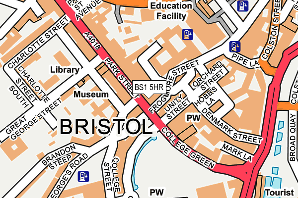 BS1 5HR map - OS OpenMap – Local (Ordnance Survey)