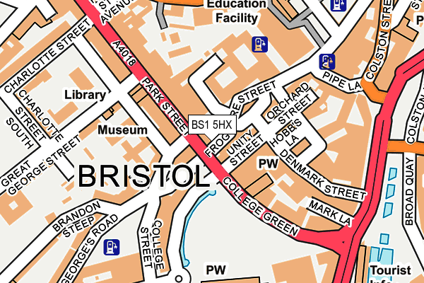BS1 5HX map - OS OpenMap – Local (Ordnance Survey)