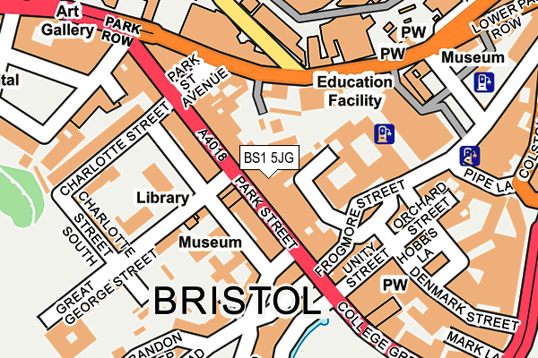 BS1 5JG map - OS OpenMap – Local (Ordnance Survey)