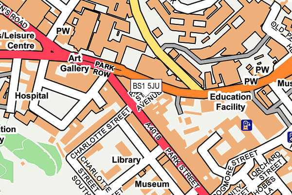 BS1 5JU map - OS OpenMap – Local (Ordnance Survey)
