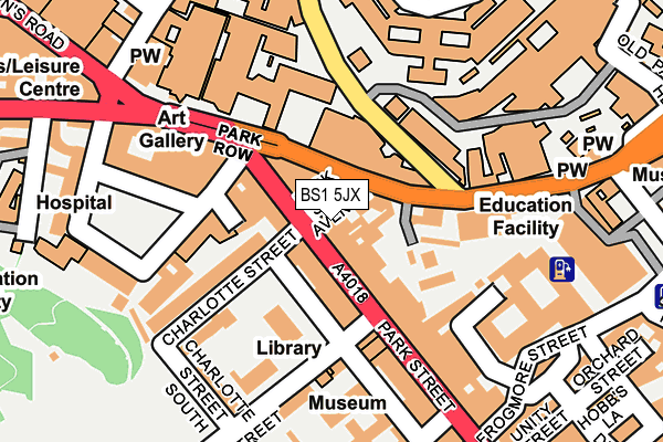 BS1 5JX map - OS OpenMap – Local (Ordnance Survey)
