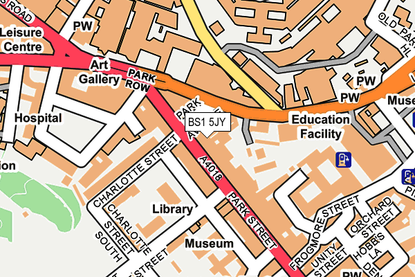 BS1 5JY map - OS OpenMap – Local (Ordnance Survey)