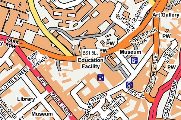 BS1 5LJ map - OS OpenMap – Local (Ordnance Survey)