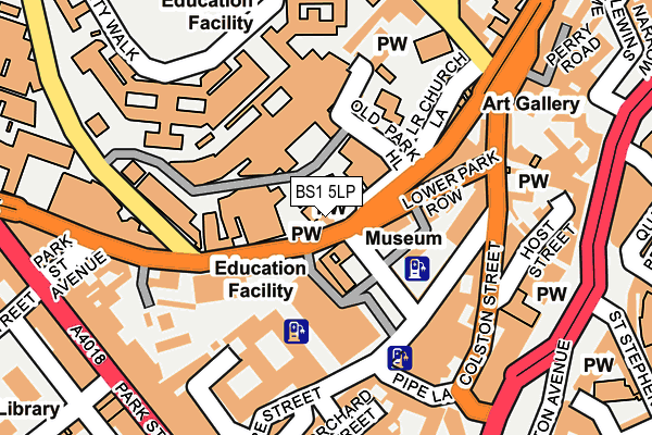 BS1 5LP map - OS OpenMap – Local (Ordnance Survey)