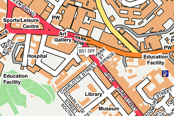 BS1 5PF map - OS OpenMap – Local (Ordnance Survey)