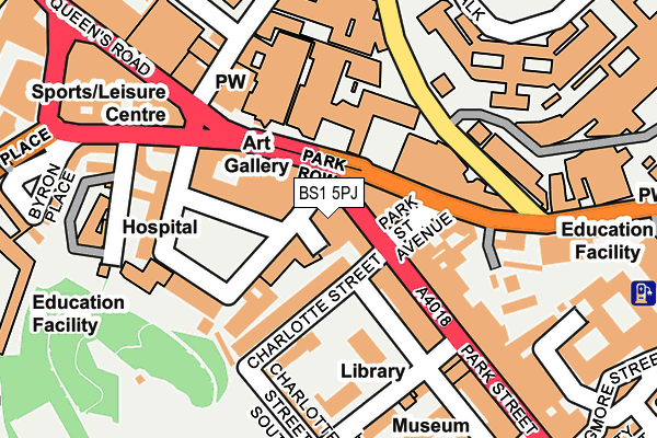 BS1 5PJ map - OS OpenMap – Local (Ordnance Survey)