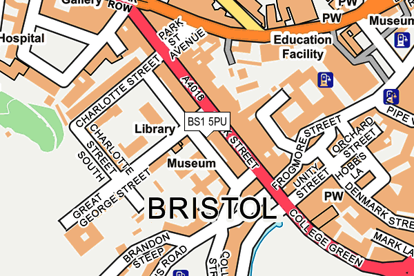BS1 5PU map - OS OpenMap – Local (Ordnance Survey)